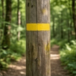 PR - Balisage - Bonne direction - Trait à l'horizontal jaune
