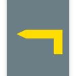 PR - balise tourner à gauche PR - balise tourner à gauche - symbole jaune